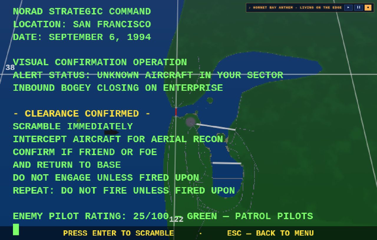 Mission 1 briefing now — type sized up to fill the panel